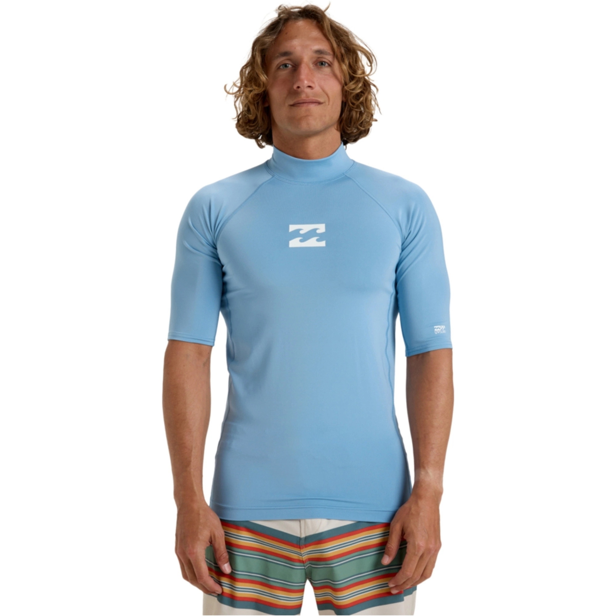 2026 Billabong Männer Waves All Day Short Sleeve Lycra Vest EBYWR00101 - Sky Blue